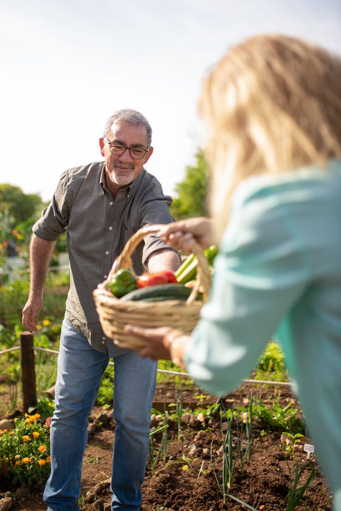 Couple Gardening Together